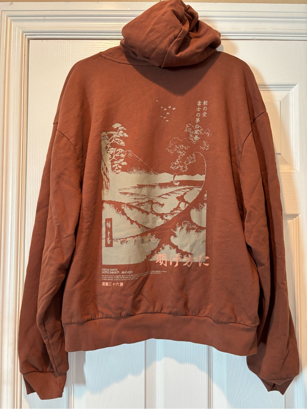 ASOS Rust Graphic Hoodie Sweatshirt - Men's Casual Pullover size XL